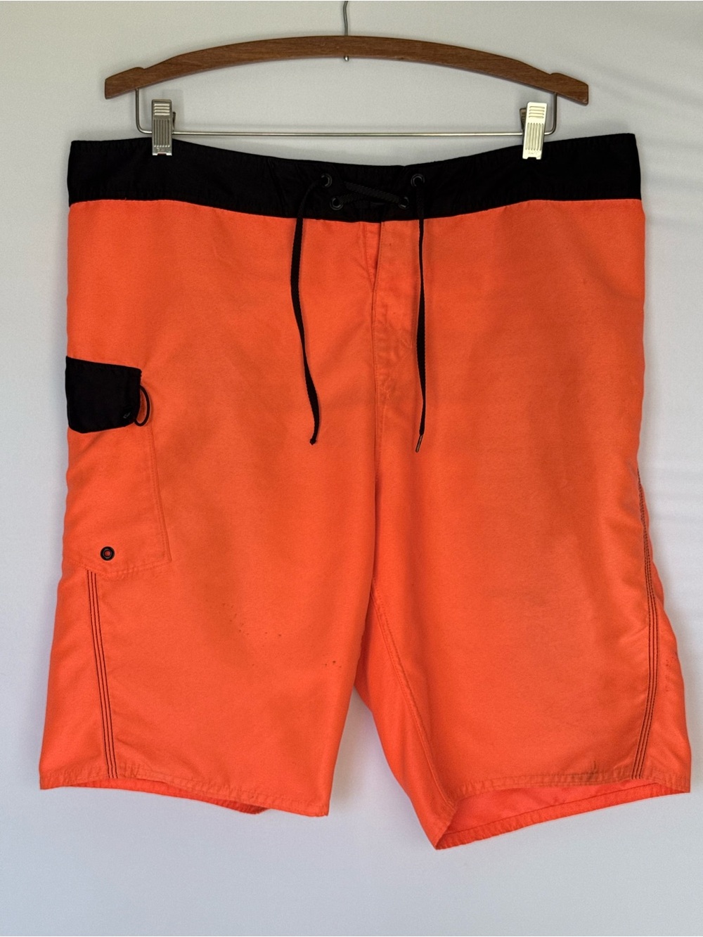 Fox Men’s Bright Orange Swim Board Shorts with Black Waistband 21” Men’s L
